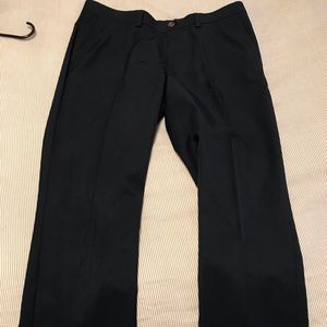 Straight Slim Wrinkle-Free Navy Dress Pants